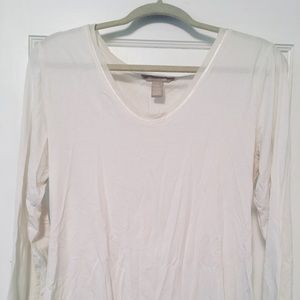 Banana Republic super soft ivory tee